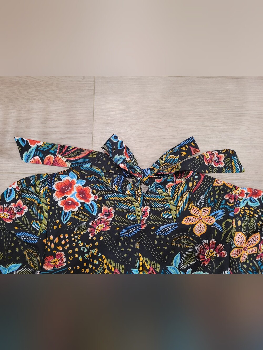 Julia Jordan Women 16 Floral Print Tie Neck Midi Dress NWT* - Picture 12 of 13